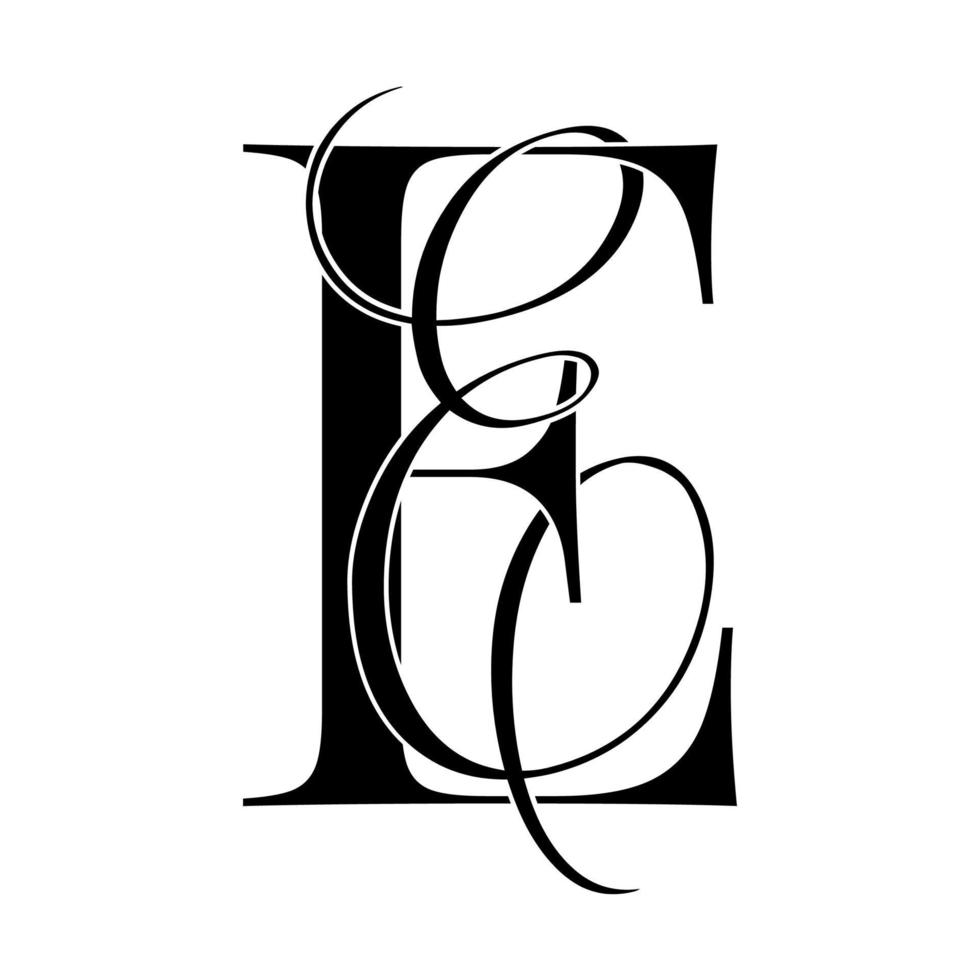 ee ,ee, monogram logo. Calligraphic signature icon. Wedding Logo Monogram. modern monogram symbol. Couples logo for wedding vector