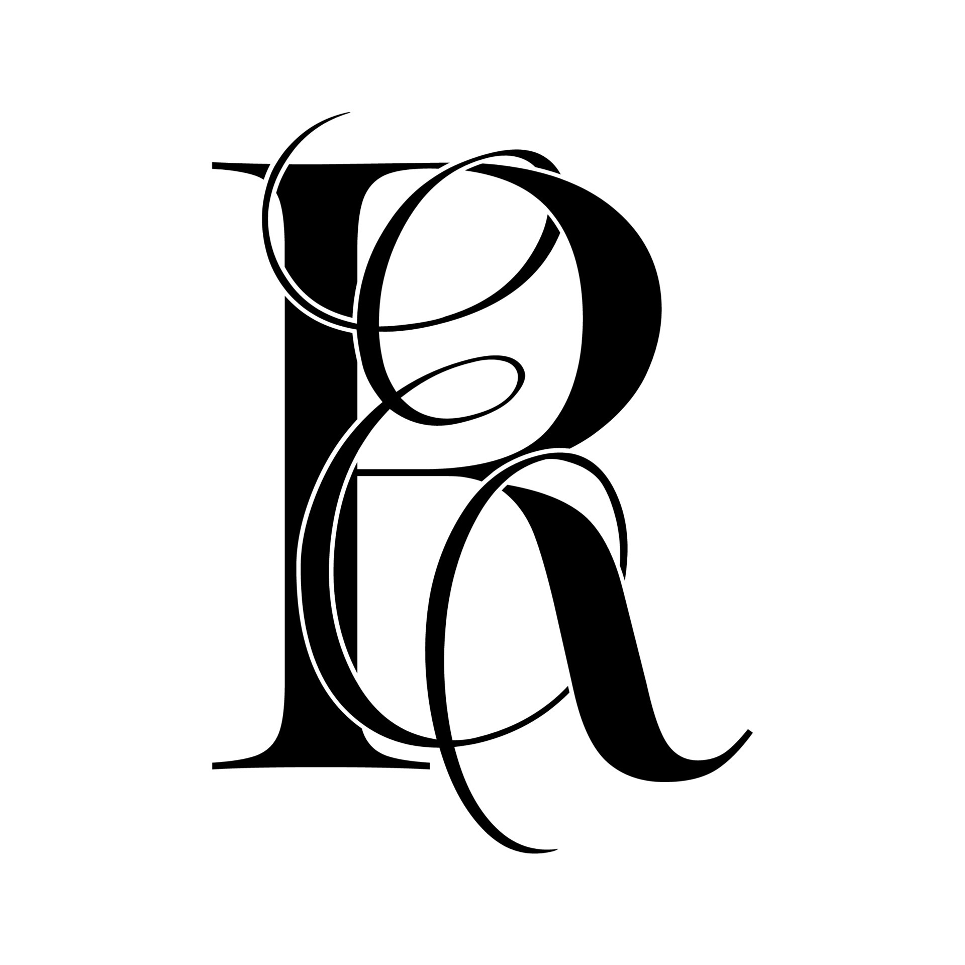 re ,er, monogram logo. Calligraphic signature icon. Wedding Logo ...