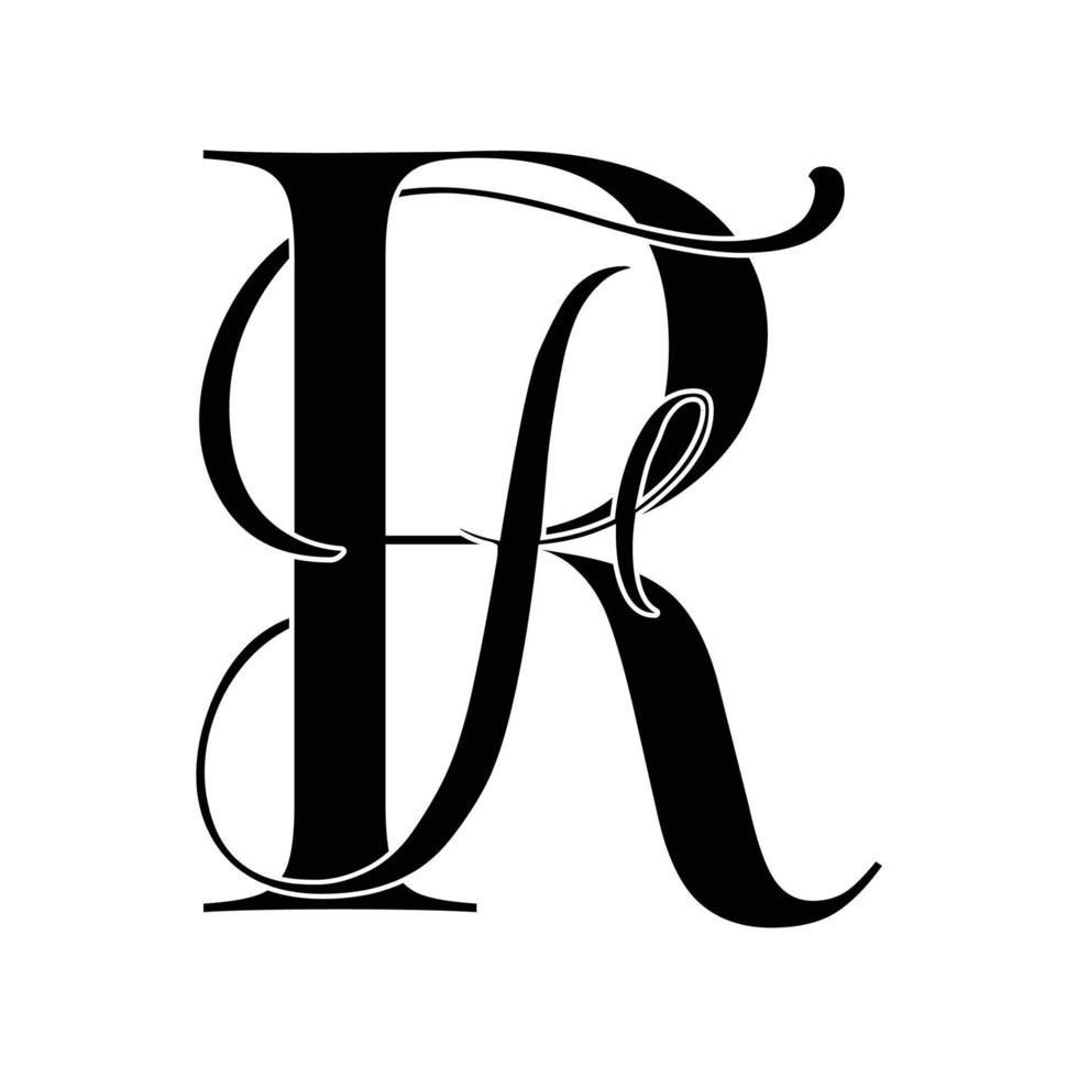 rf ,fr, monogram logo. Calligraphic signature icon. Wedding Logo Monogram. modern monogram symbol. Couples logo for wedding vector