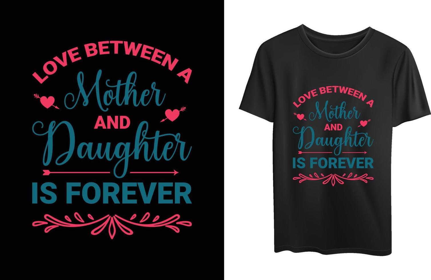 Love between mother and daugther is forever vector