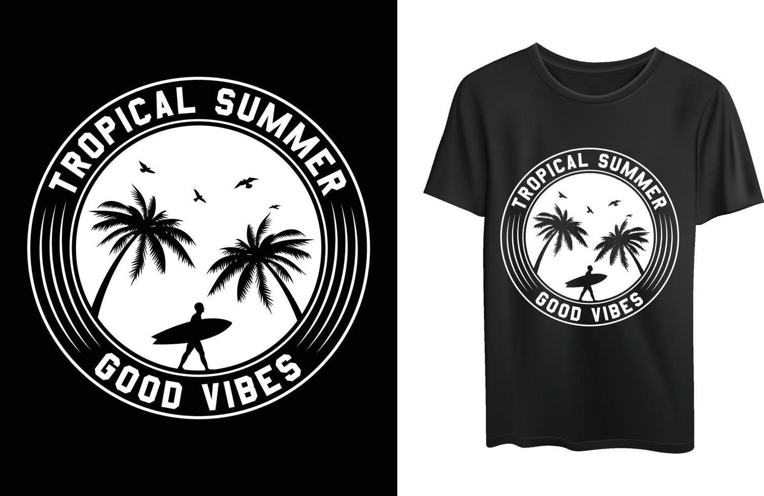 Tropical summer good vibes vector