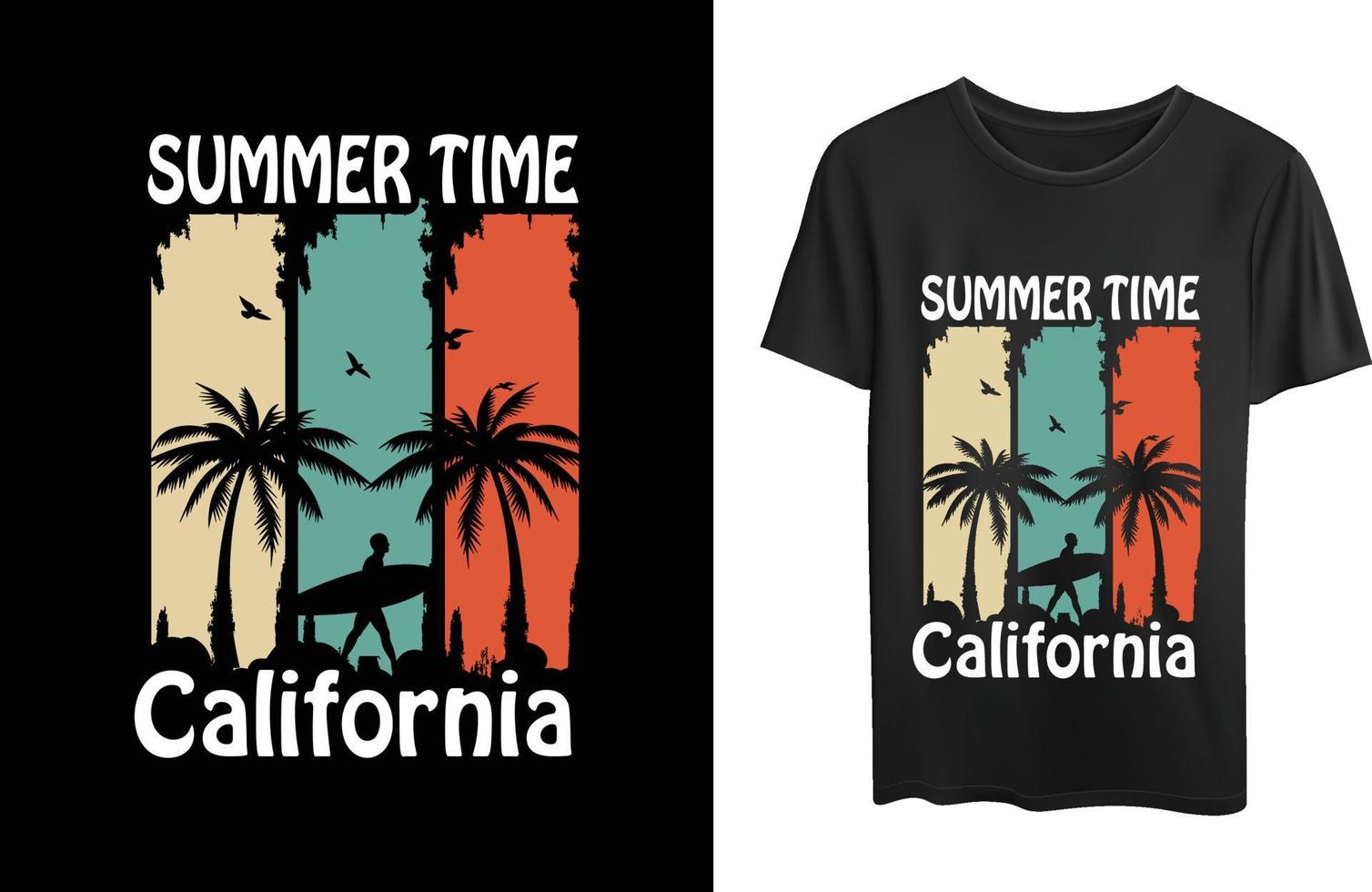 Summer time california vector