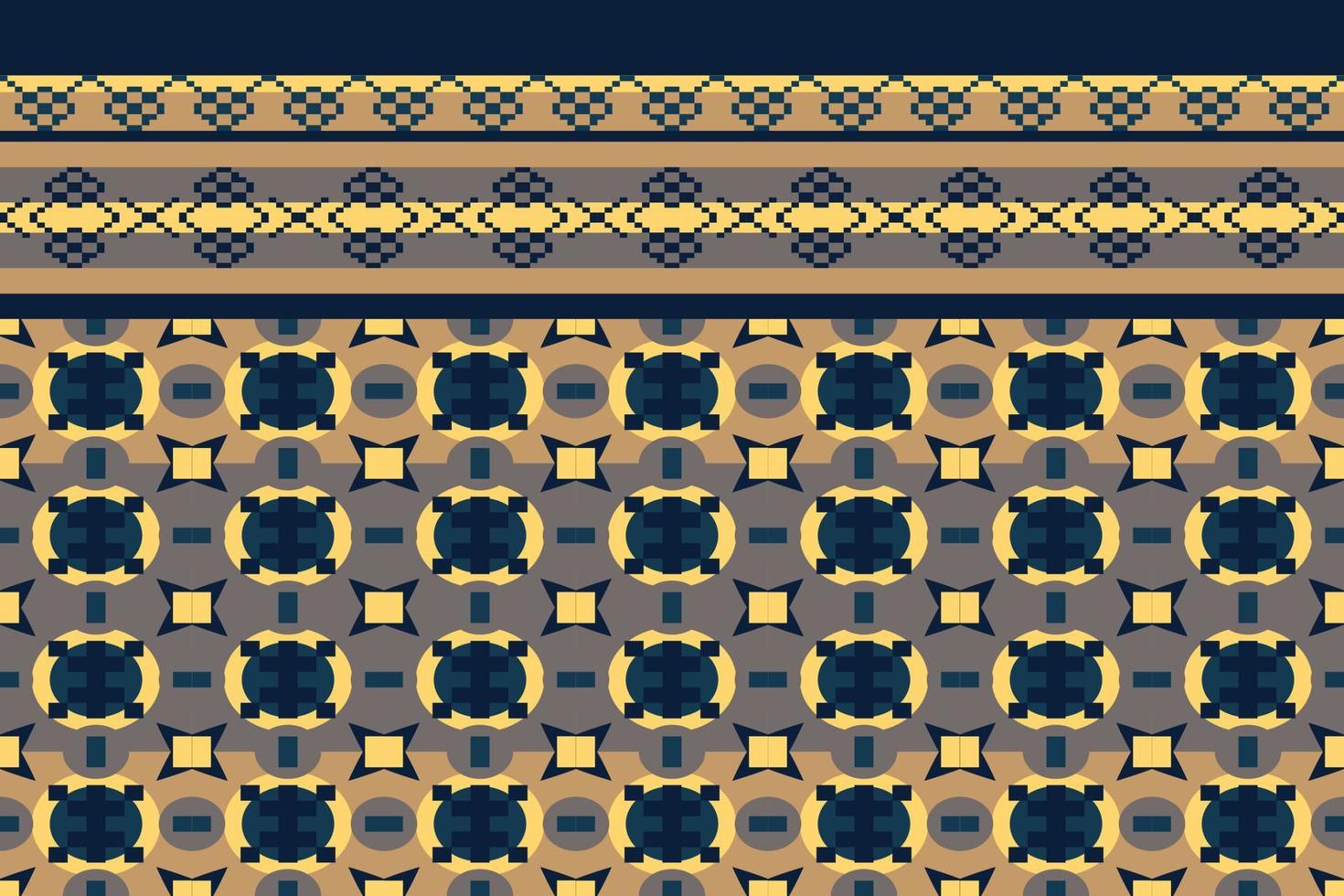 An Abstract Fabric Design based on geometric shapes, flowers and the lingo of the sun. vector