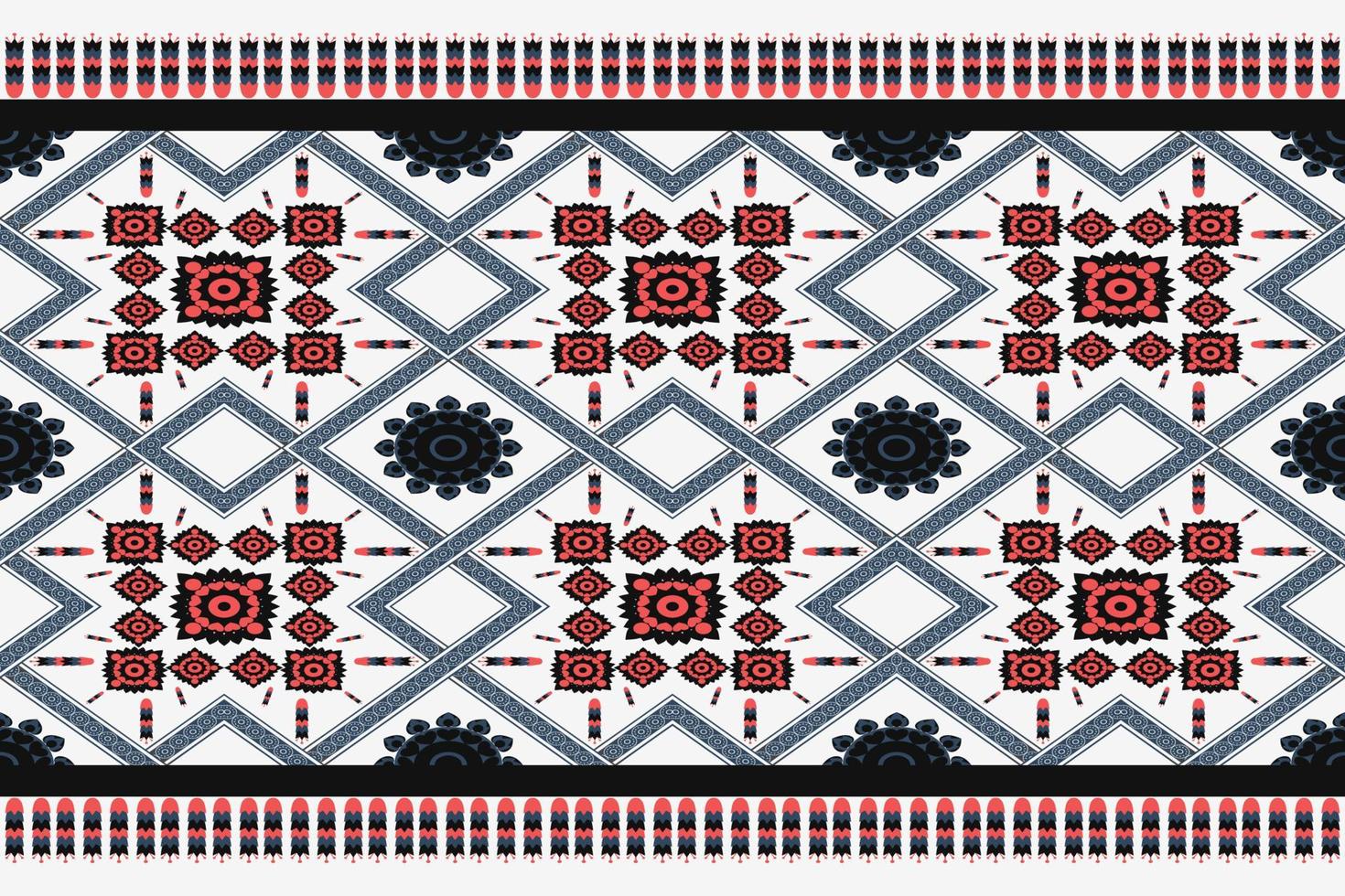 Designed from geometric shapes Asian style flowers beautiful alternating lines Use as a background to decorate the fabric pattern. vector