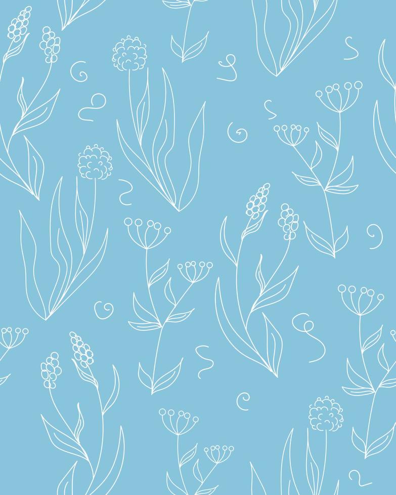 Pattern with white delicat floral vector