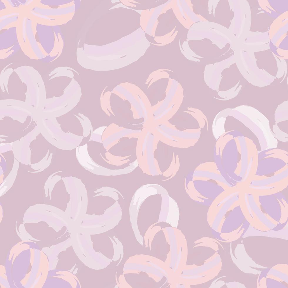 seamless mixed pastel flowers pattern background , greeting card vector