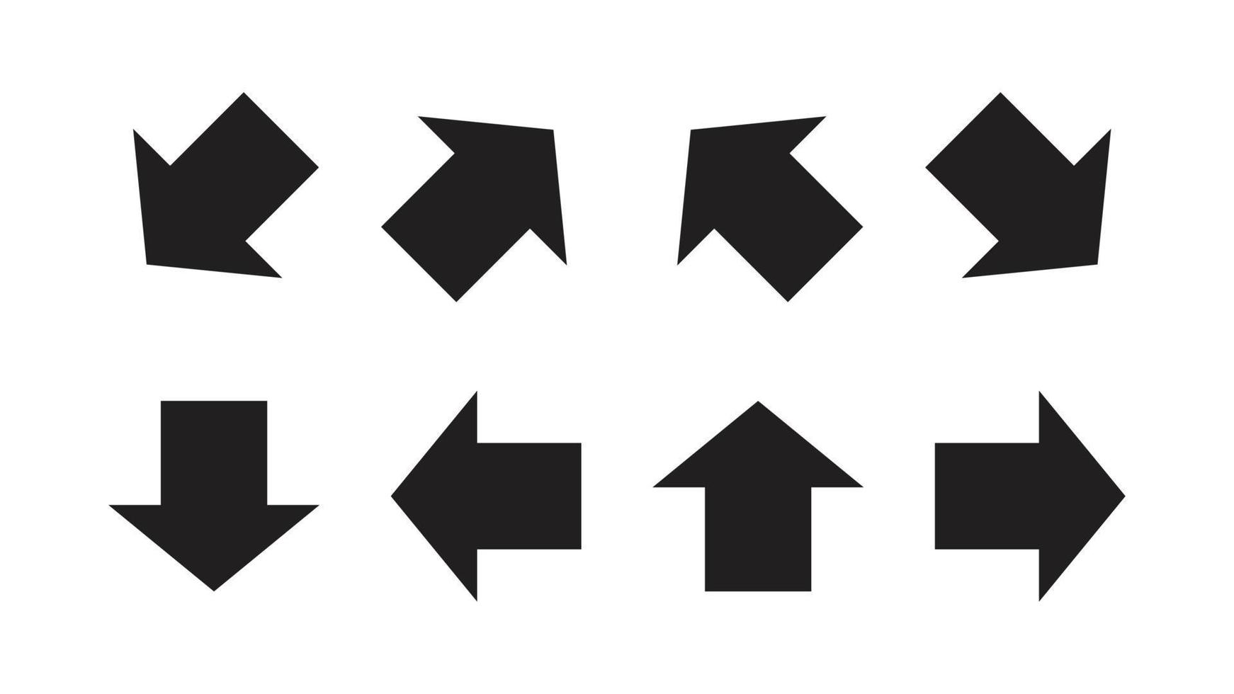 Arrow icon or set of signs. Flat design. Vector illustration. web design elements. right, left, up, down, west, northwest, southwest, north, southeast, south, east, northeast, and southeast symbol