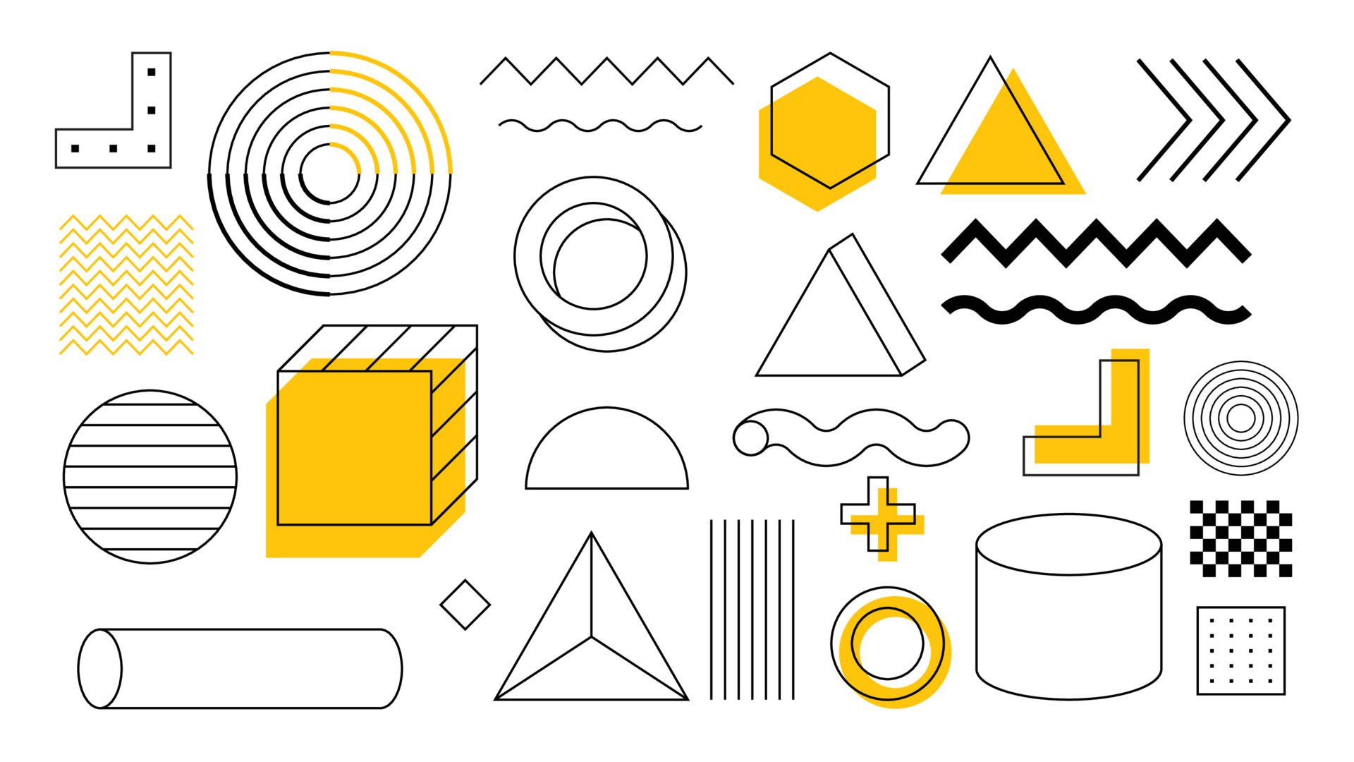 Shape elements vector art icons and graphics for free download