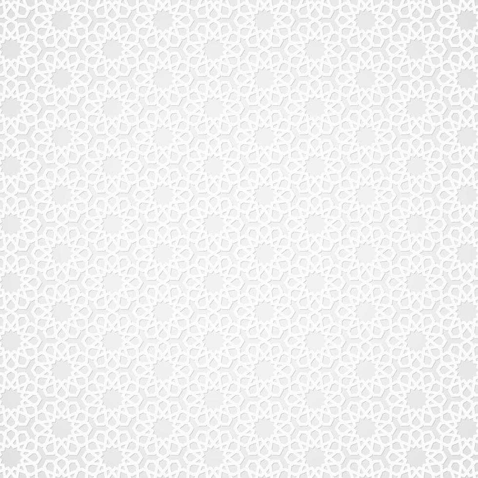 Arabic pattern background. Islamic ornament vector. Geometric 3d shape. Texture arabian traditional motif vector