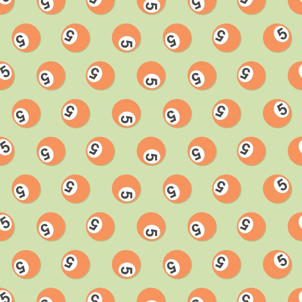 Seamless snooker ball cartoon pattern vector