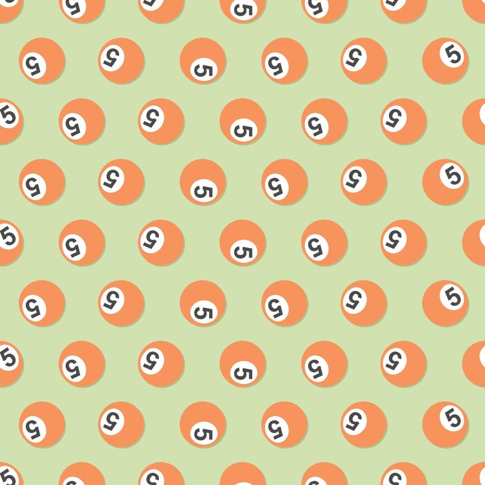 Seamless snooker ball cartoon pattern vector