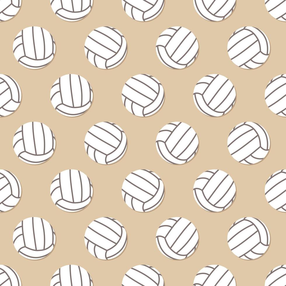 Seamless volleyball ball cartoon pattern vector