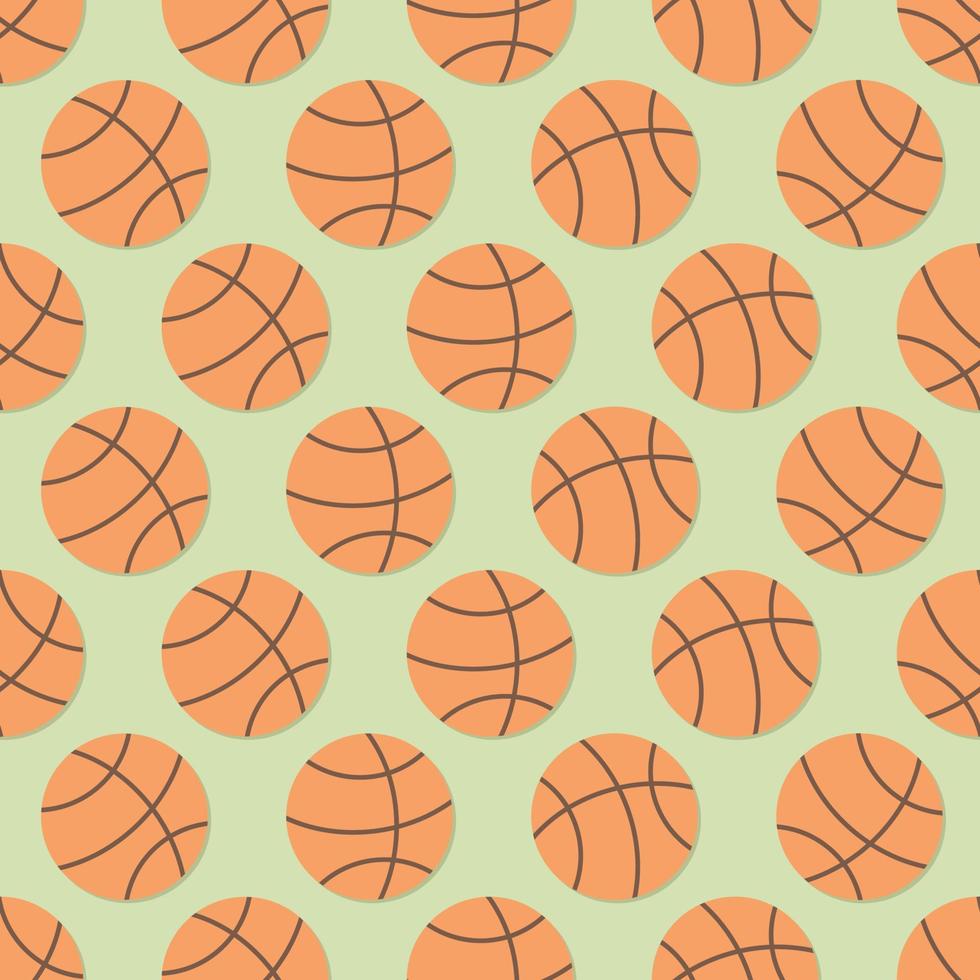 patrón de dibujos animados de pelota de baloncesto transparente vector