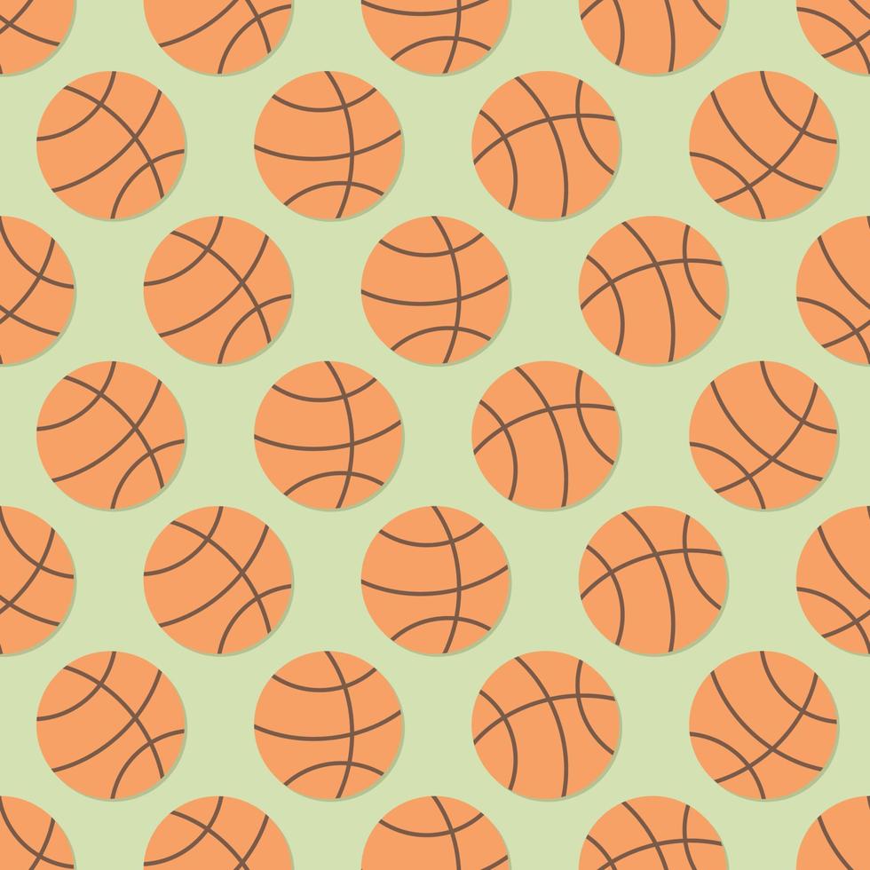 Seamless basketball ball cartoon pattern vector