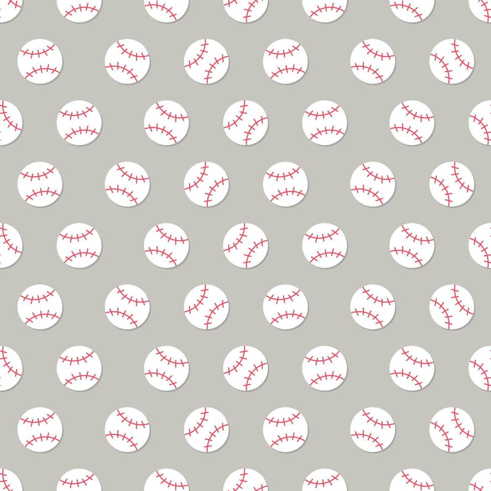 Seamless baseball ball cartoon pattern vector
