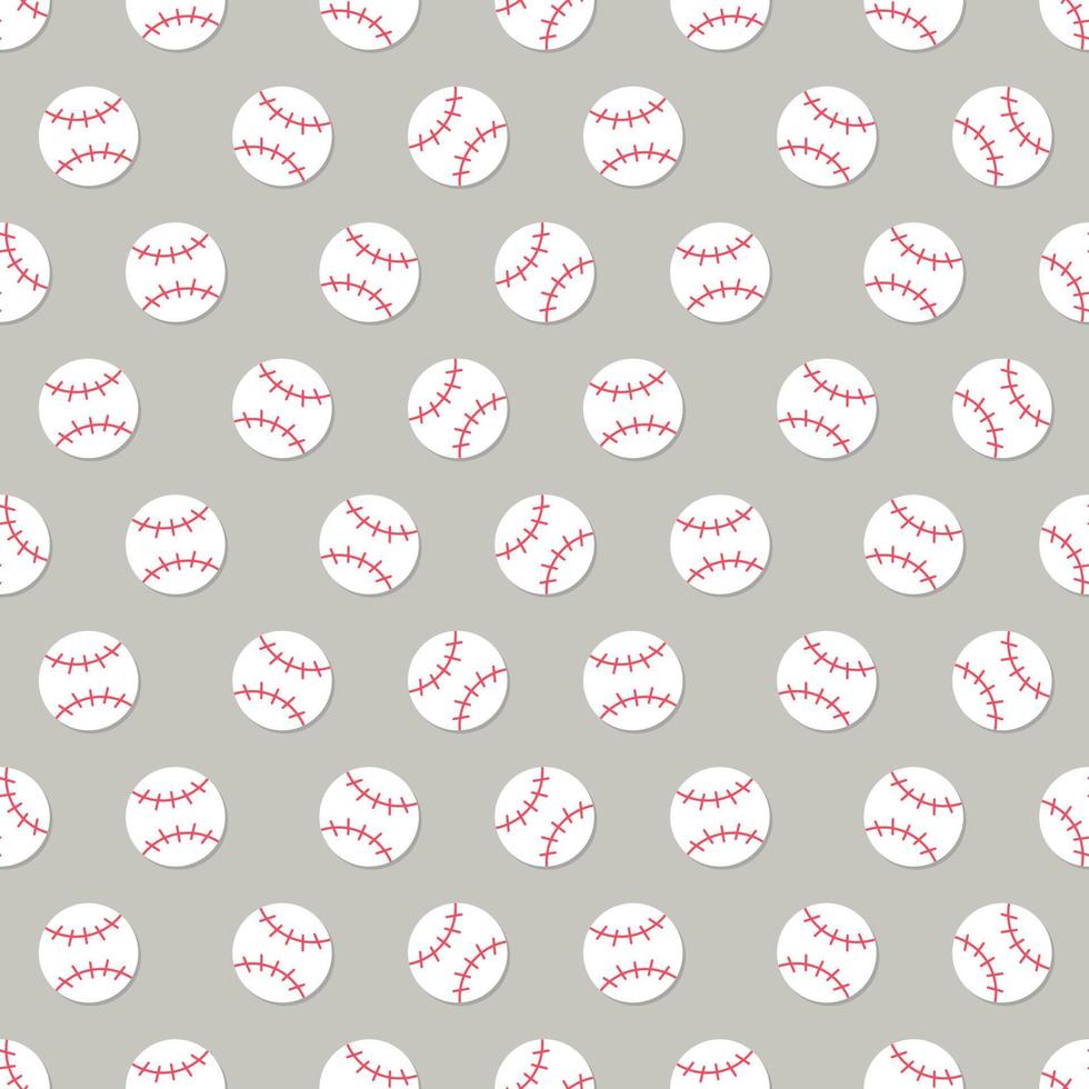 patrón de dibujos animados de pelota de béisbol transparente vector