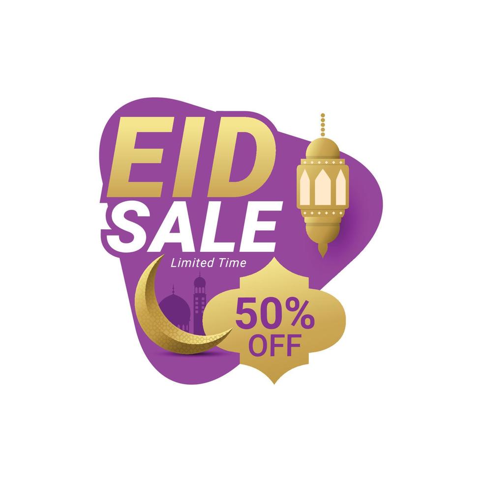 eid venta etiqueta banner pegatina insignia plantilla diseño promoción vector