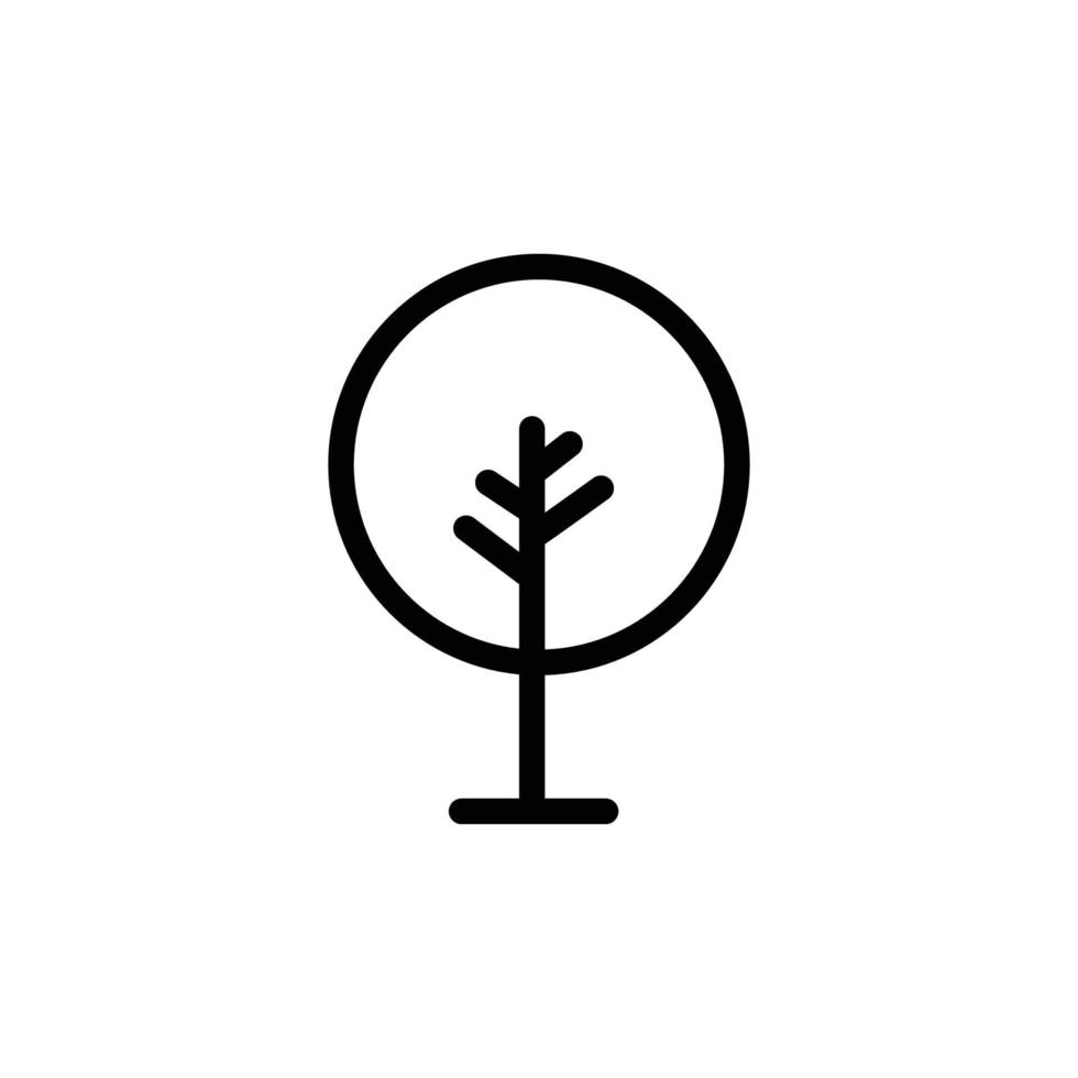 icono de árbol adecuado para símbolo de bosque, parque, jardín. estilo de icono de línea. diseño simple editable. vector de plantilla de diseño