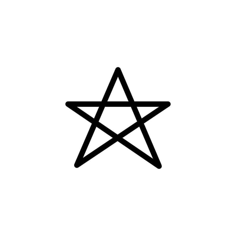 icono de estrella adecuado para símbolo favorito, destacado, mejor. estilo de icono de línea. diseño simple editable. vector de plantilla de diseño