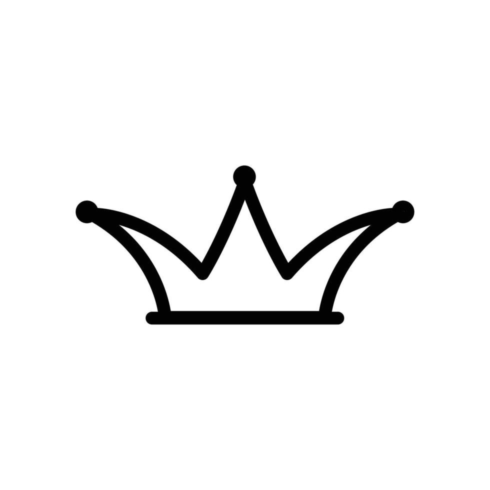 icono de la corona. adecuado para símbolo de poder, legitimidad, inmortalidad, gloria, prosperidad, gloria. estilo de icono de línea. diseño simple editable. vector de plantilla de diseño