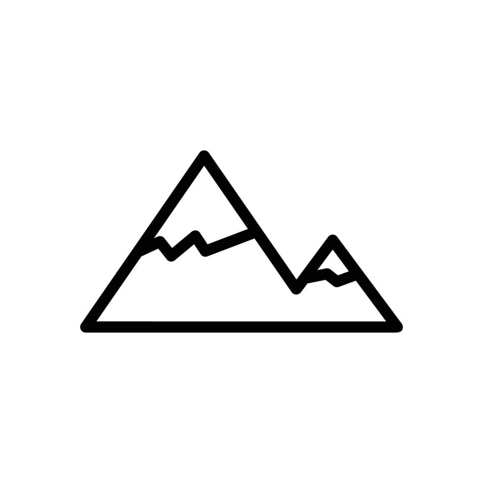 Mountain icon. line icon style. simple design editable. Simple symbol illustration. Design template vector