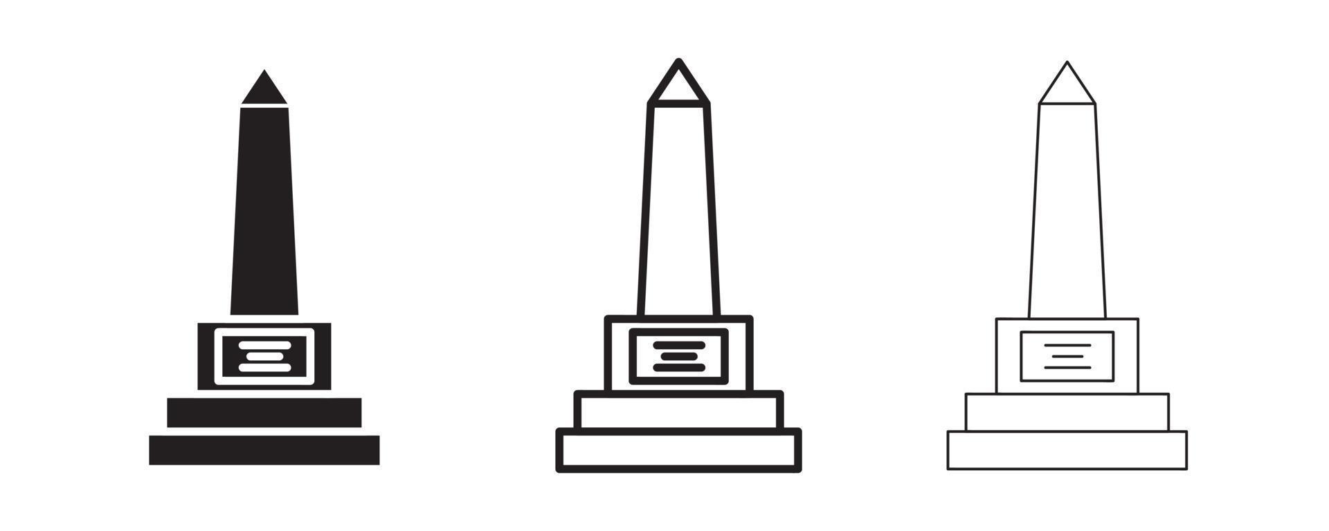 Anzac day icon design. Icon symbol of the monument where the soldiers were. Logo, web and banner design. Illustration. Line silhouette and editable icon. vector