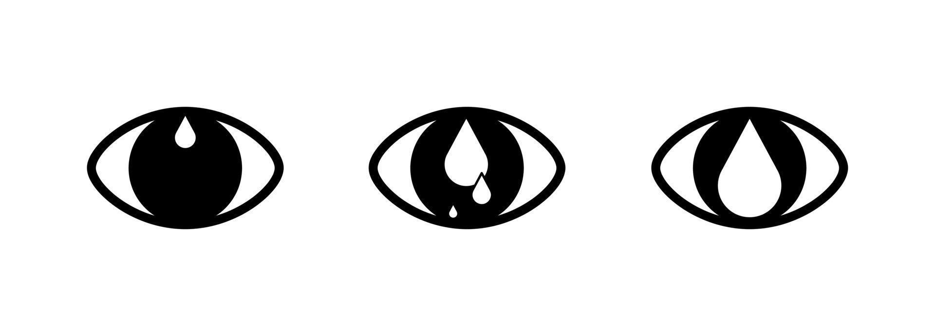 moderno ojo acuoso y icono de gota. icono de ojo creativo en estilo de línea moderna para el diseño del logotipo de su aplicación móvil web. pictograma aislado en un fondo blanco. conjunto lineal editable, gráfico vectorial perfecto de píxeles vector