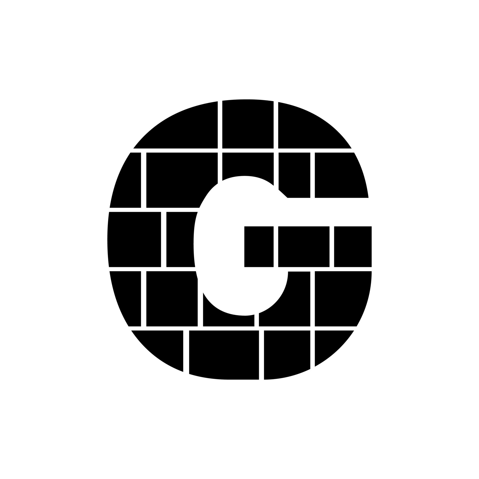 Letter G mask area. Alphabetletter photo collage frames template