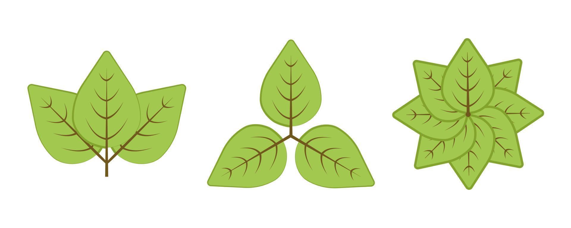 conjunto de iconos de vector de hierba, árbol y ramas. contiene símbolos como planta, hoja. trazo editable. conjunto de iconos de colores.