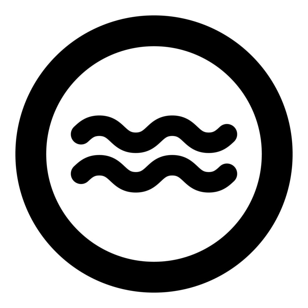 Washable Designation on the wallpaper symbol icon in circle round black color vector illustration flat style image
