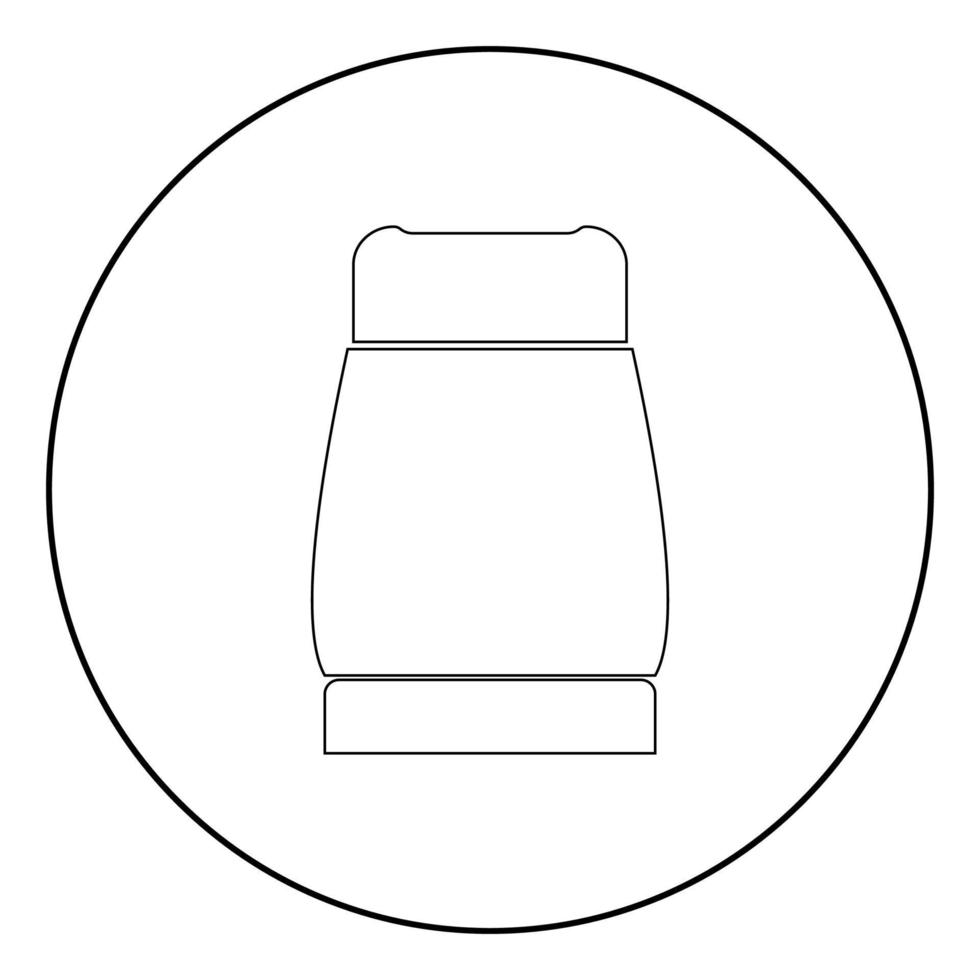 Pepper the black color icon in circle or round vector