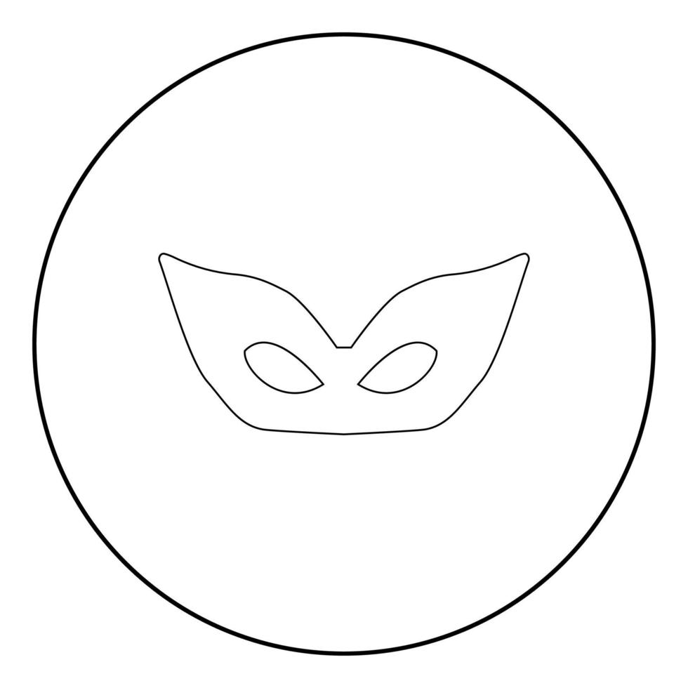 enmascare el icono de color negro en círculo o redondo vector