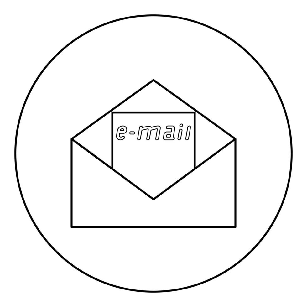 Letter the black color icon in circle or round vector