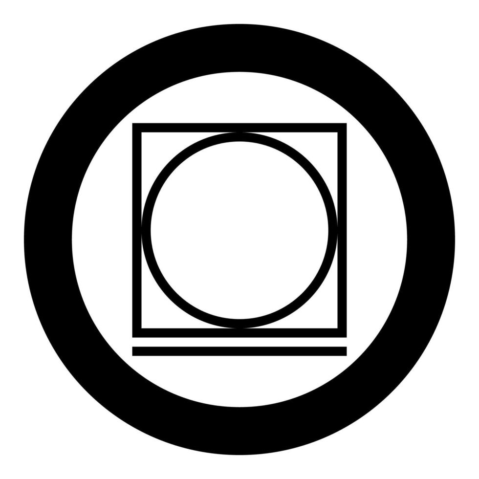 Drum drying in machine easy mode Clothes care symbols Washing concept Laundry sign icon in circle round black color vector illustration flat style image