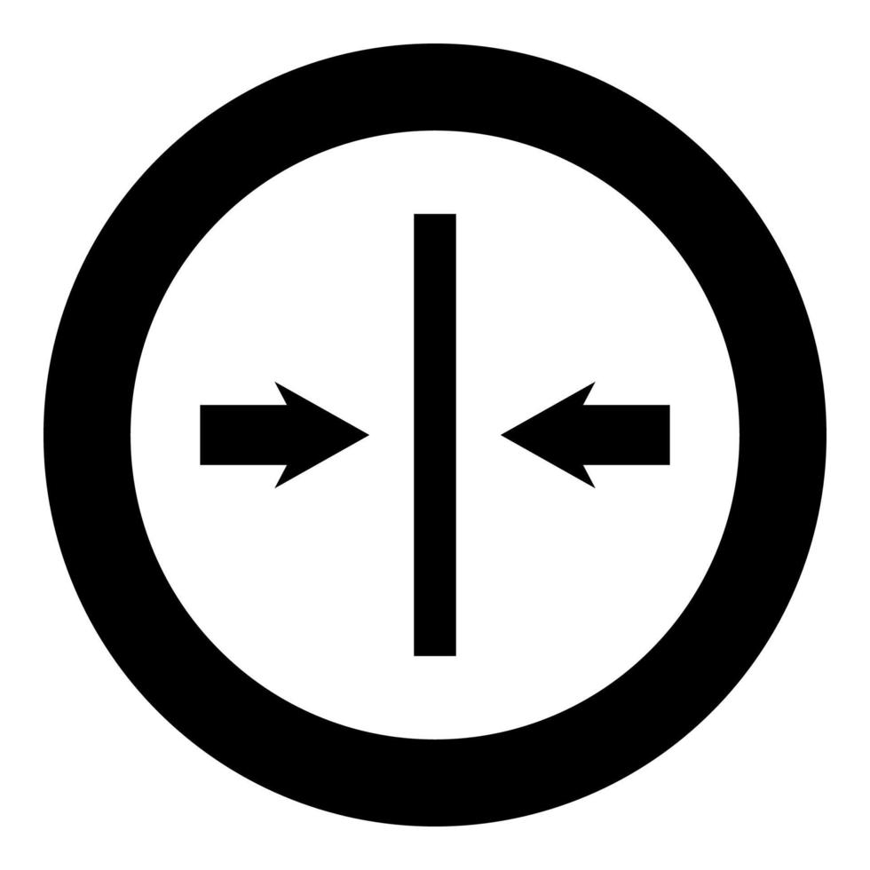 Symmetrical layout image Designation on the wallpaper symbol icon in circle round black color vector illustration flat style image