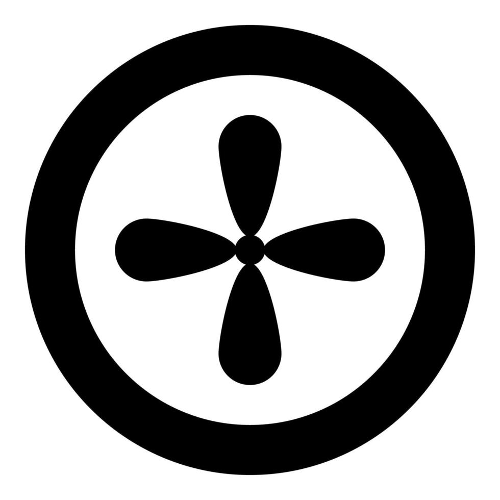 Petal cross Cross monogram Religious cross icon in circle round black color vector illustration flat style image
