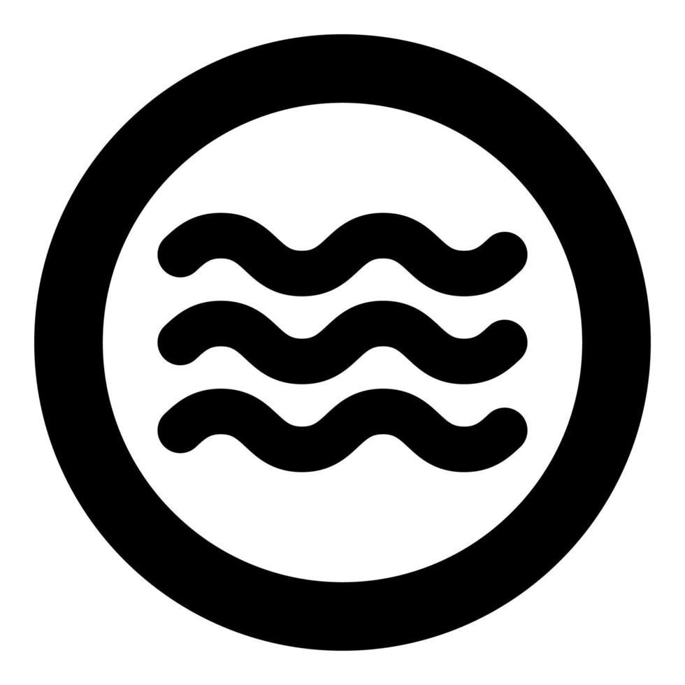 designación lavable particularmente resistente en el icono del símbolo del papel tapiz en círculo redondo color negro ilustración vectorial imagen de estilo plano vector