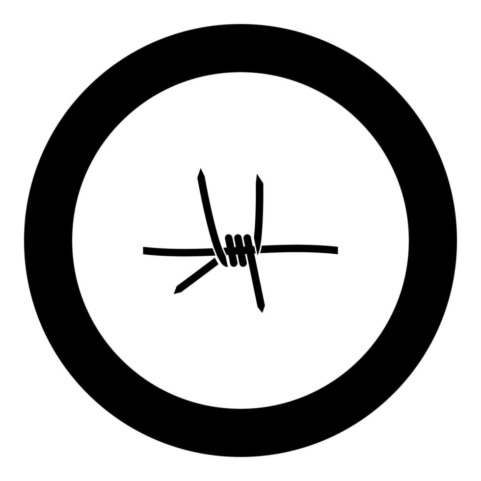 icono de elemento barblock color negro en círculo redondo vector