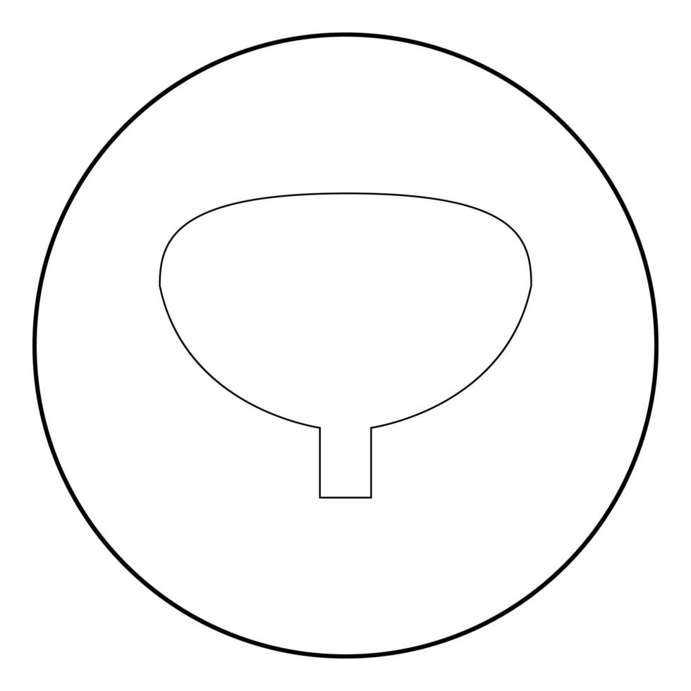 Bladder the black color icon in circle or round vector