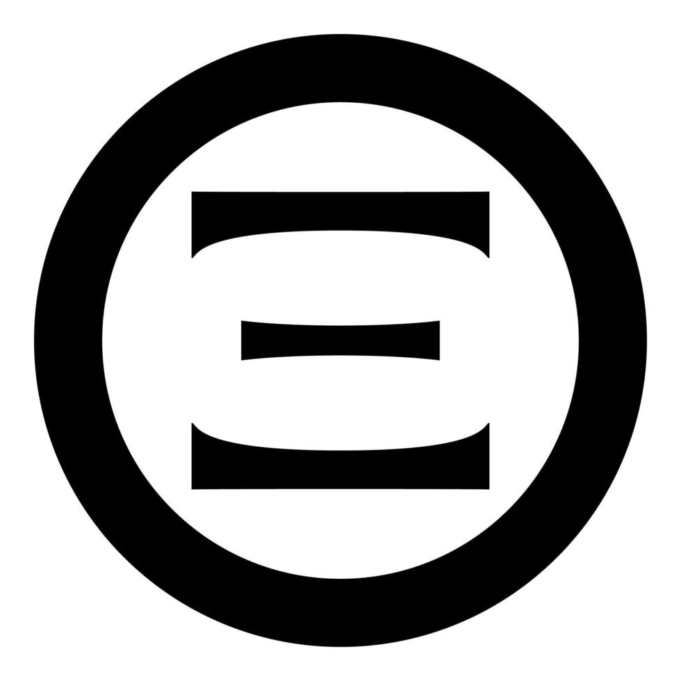 Ksi greek symbol capital letter uppercase font icon in circle round black color vector illustration flat style image