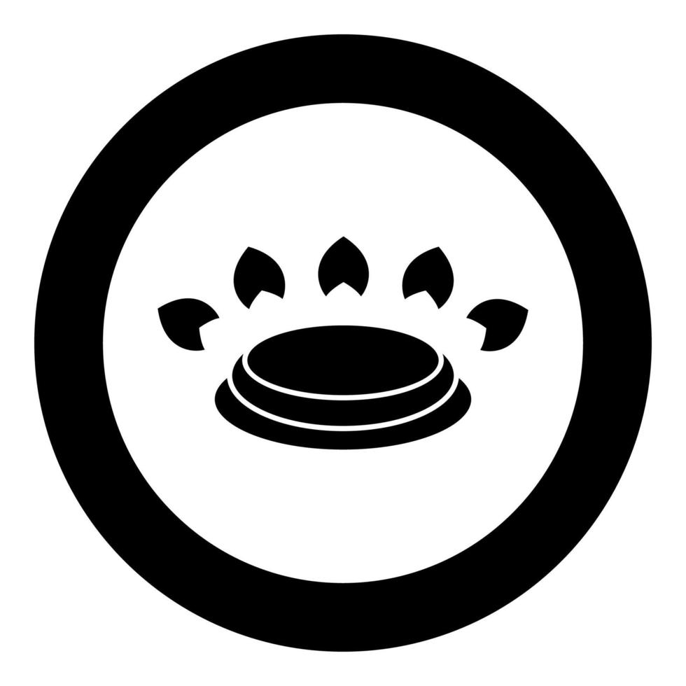 quemador de gas estufa tipo de símbolo superficies de cocción signo utensilio panel de destino icono en círculo redondo color negro vector ilustración imagen de estilo plano