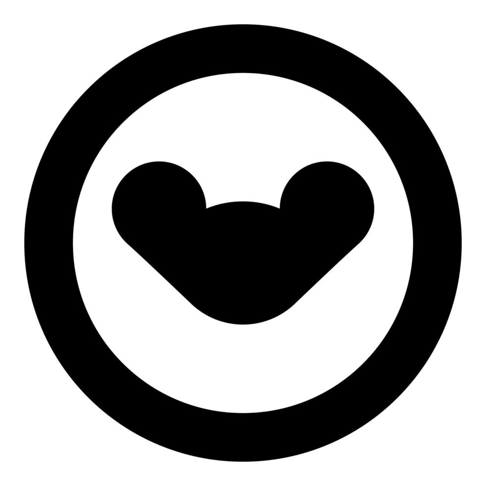 Wing nuts butterfly hand tightening Female screw Hardware icon in circle round black color vector illustration solid outline style image