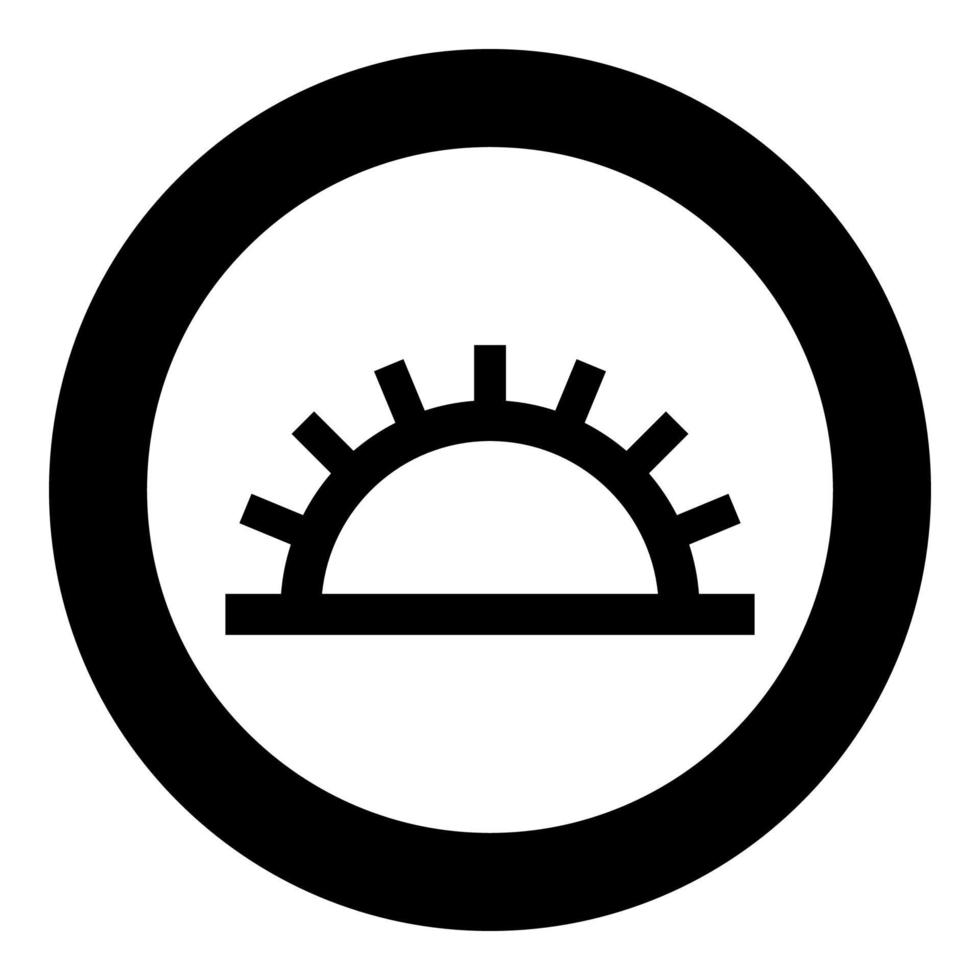 Medium light fastness Designation on the wallpaper symbol icon in circle round black color vector illustration flat style image