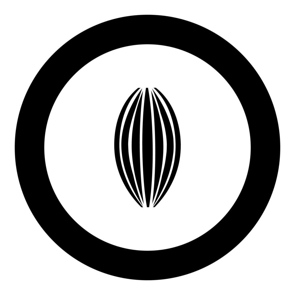 Muscle icon black color in round circle vector