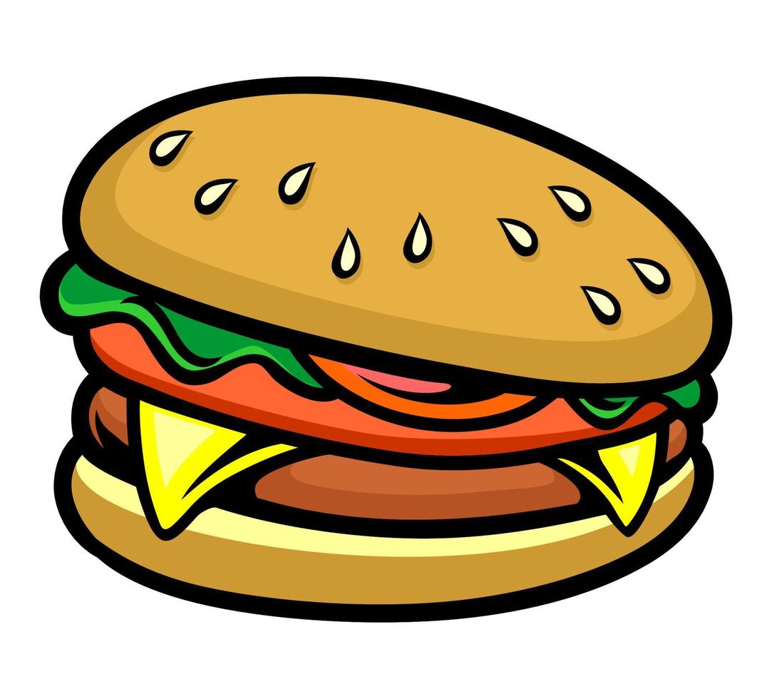 Ilustración de vector de hamburguesa