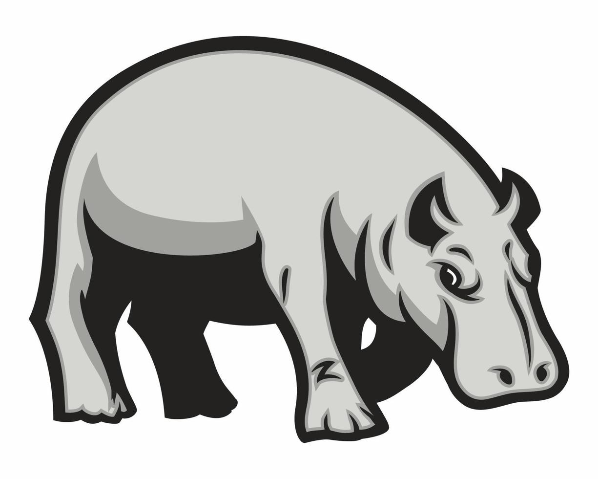 Cute Hippo Cartoon vector