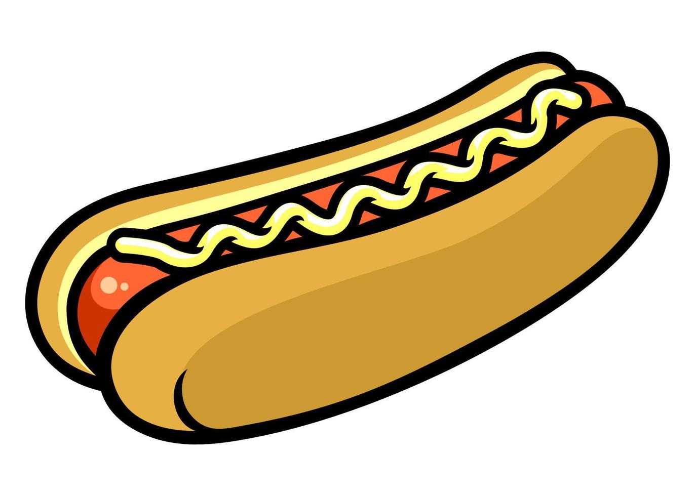 Ilustración de vector de hot dog