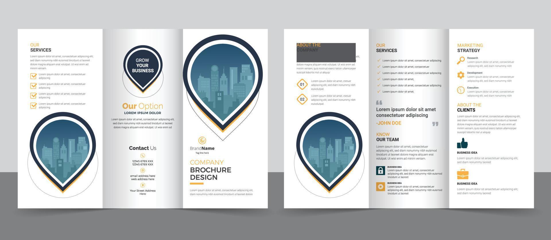 Corporate Modern And Professional Trifold Brochure Template vector