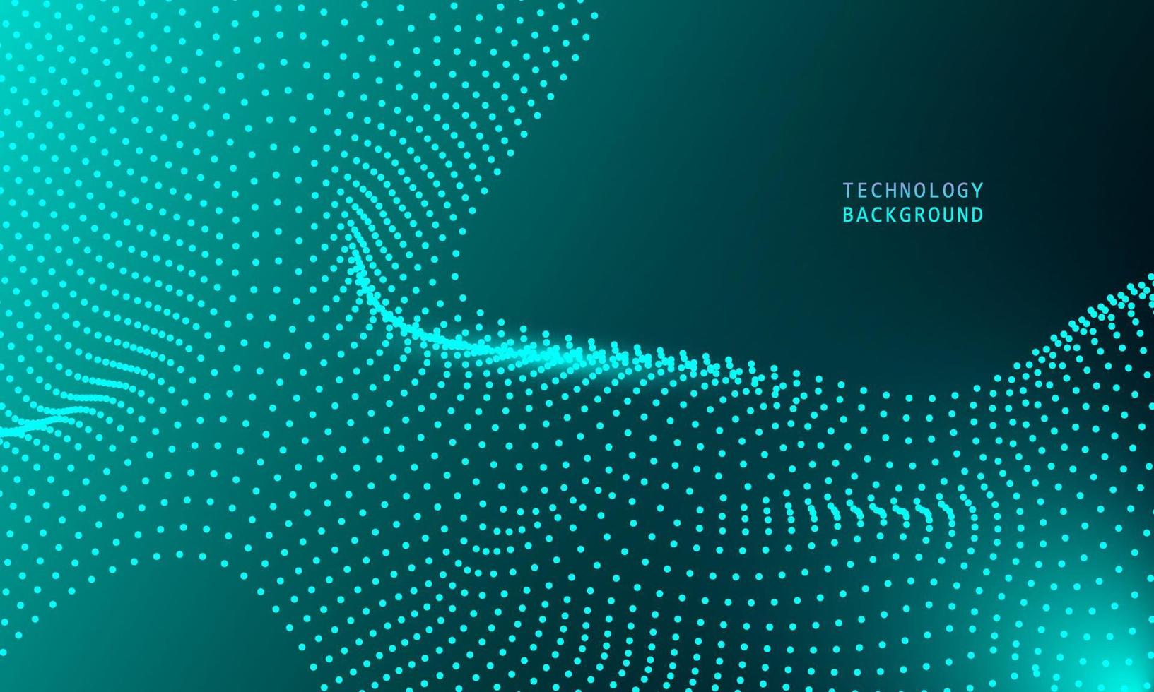 abstract wave technology background with blue light smooth and flow. vector