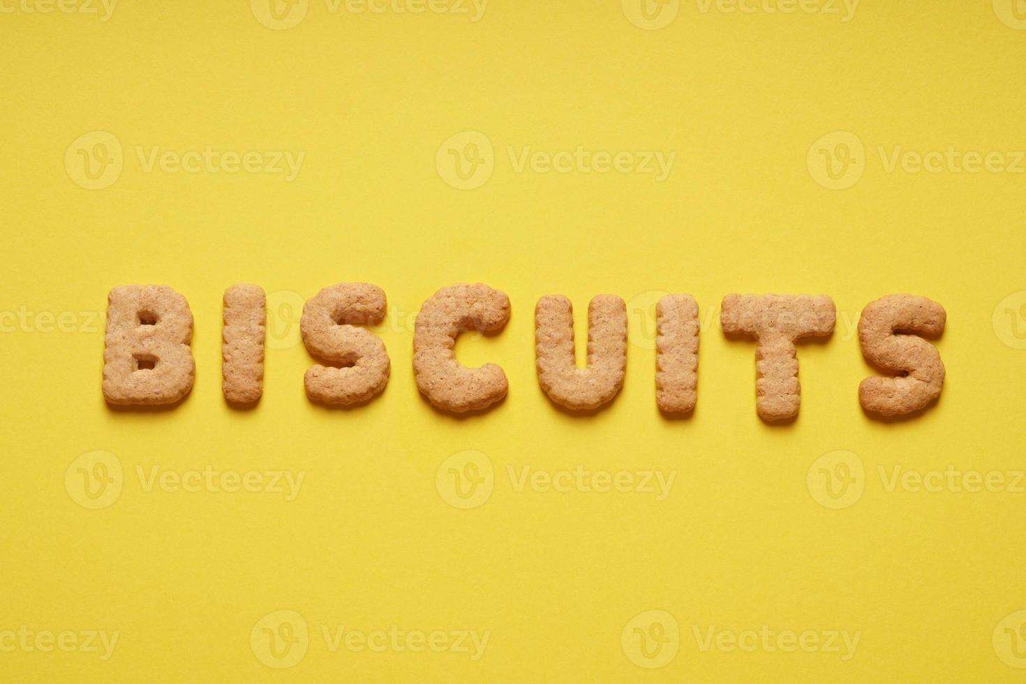 biscuits word spelled out with biscuit letters or characters 7038928